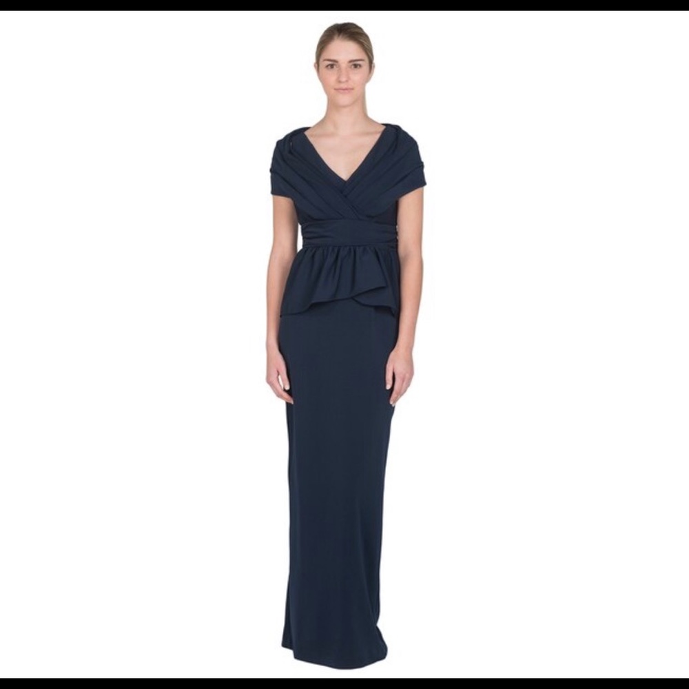 Badgley Mischka Collection evening gown -navy